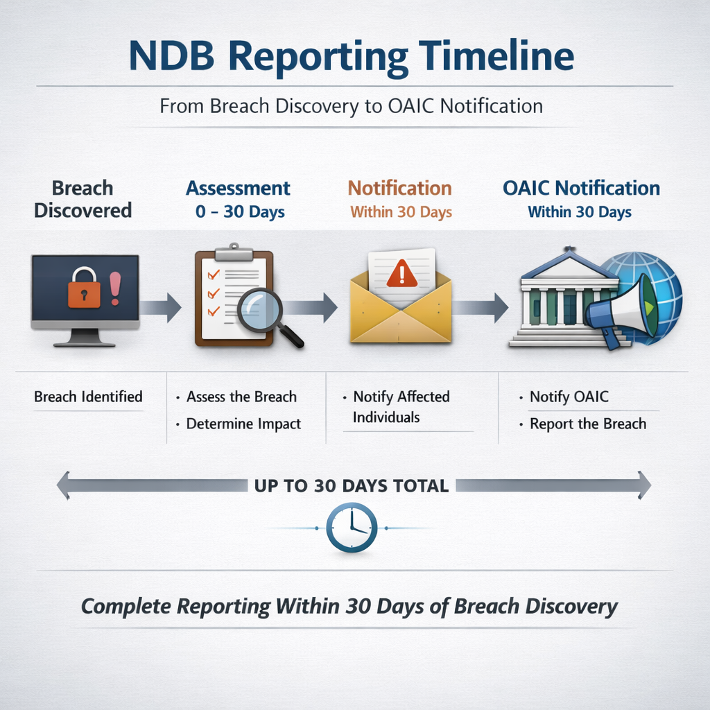 NDB reporting timeline infographic